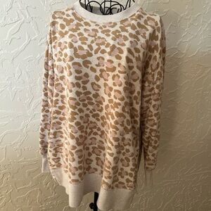 Aerie Oversized Animal Print Sweatshirt
